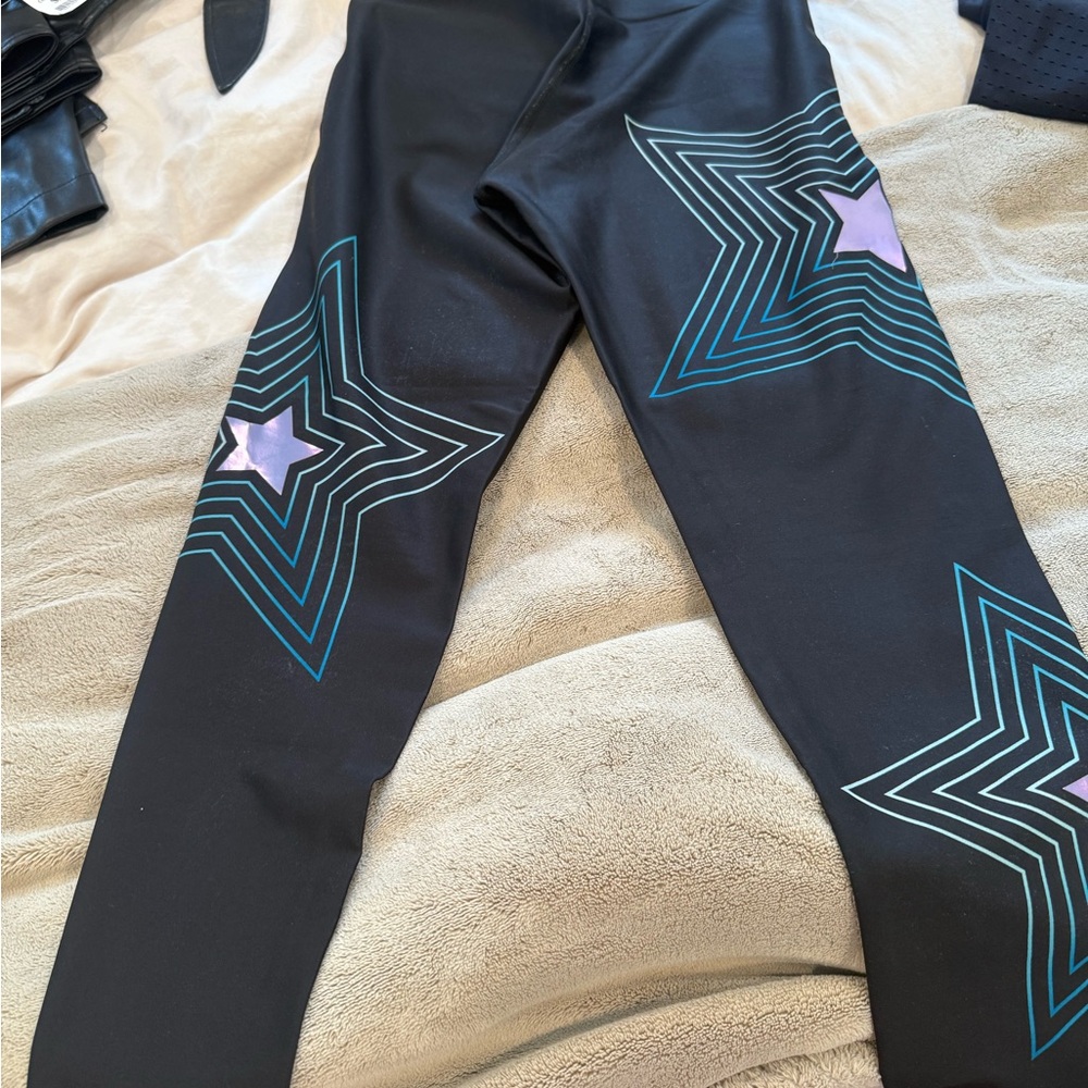 Ultracor Black Star Print Leggings – Medium